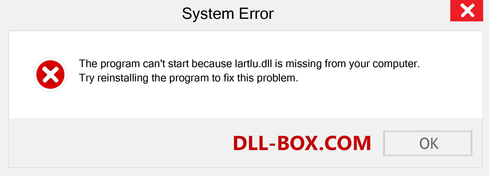 lartlu.dll file is missing?. Download for Windows 7, 8, 10 - Fix  lartlu dll Missing Error on Windows, photos, images
